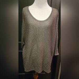 Shimmer blouse top with cutout shoulders